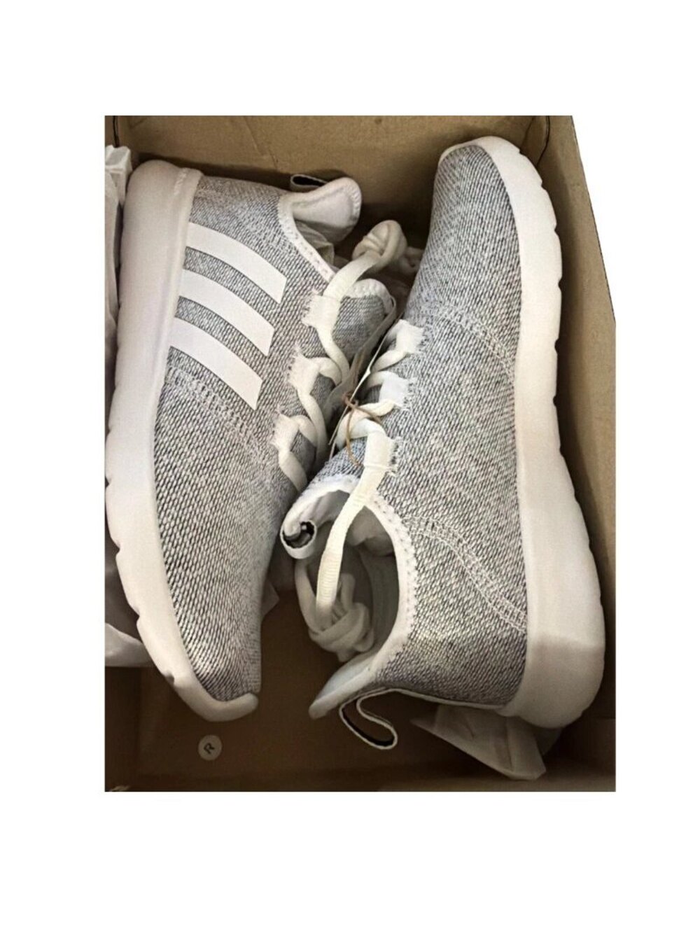Adidas Cloudfoam Pure 2.0 Womens Size 6 Cloud White Black H04756 Shoes New